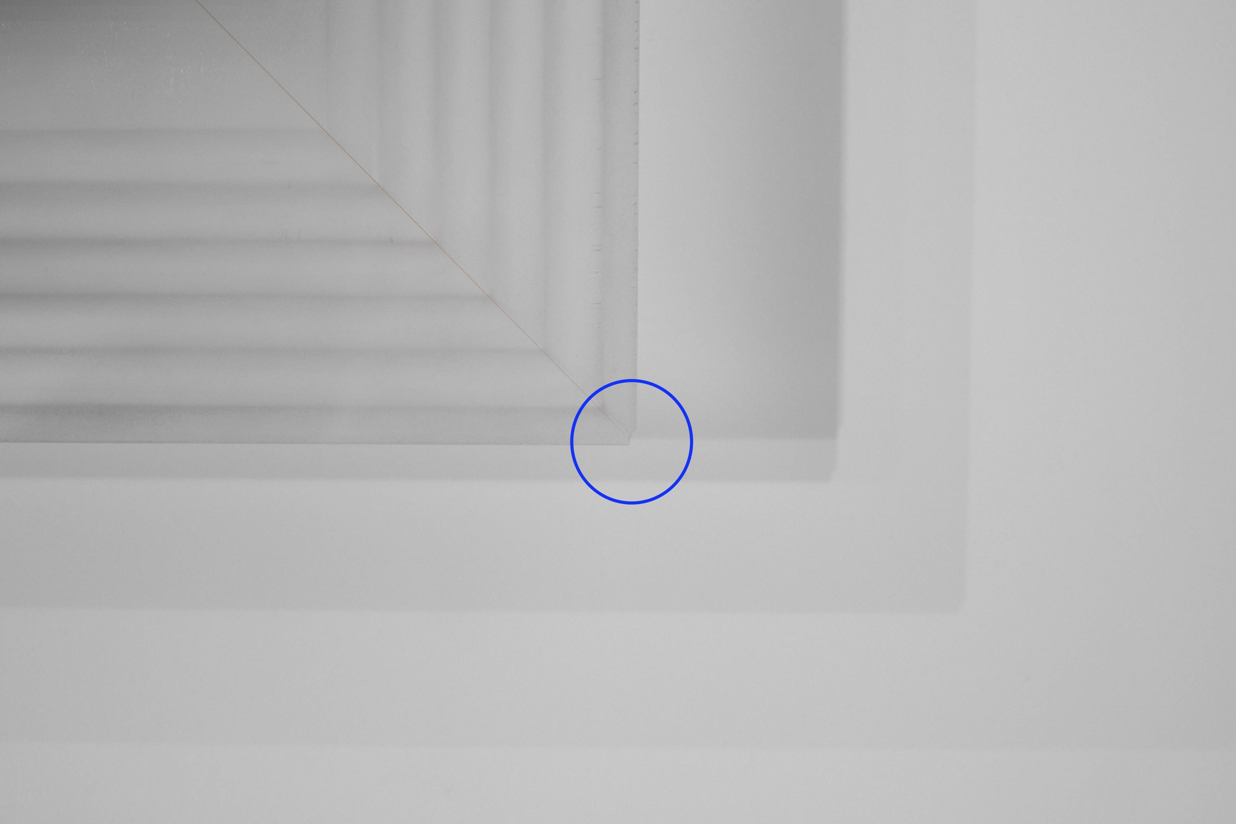 Vintage Square Glass Mirror, Italy 1970s.