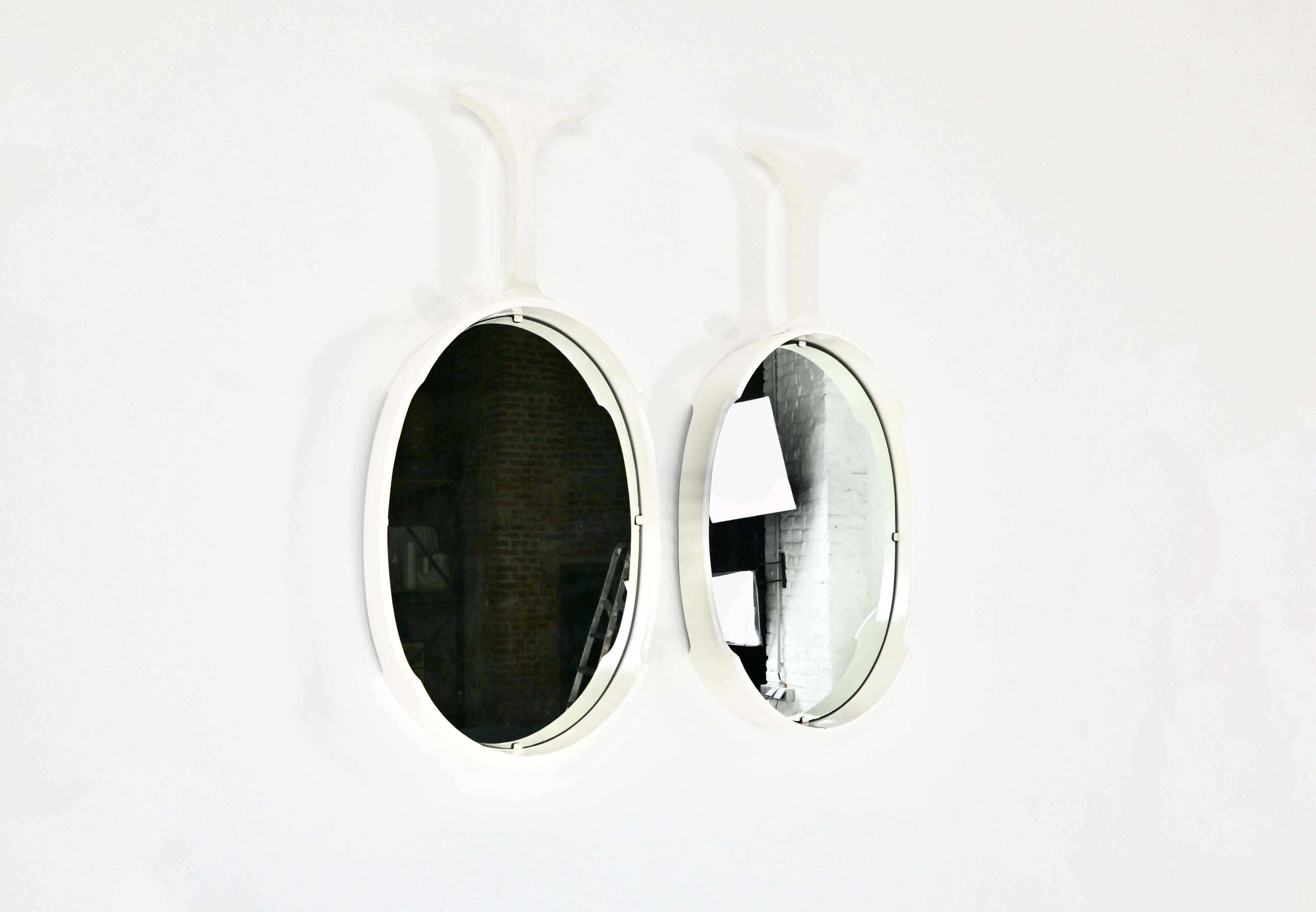 Pair of Italian mirrors, 1970s