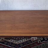 Mid century teak dining table with curved top, Denmark 1960s