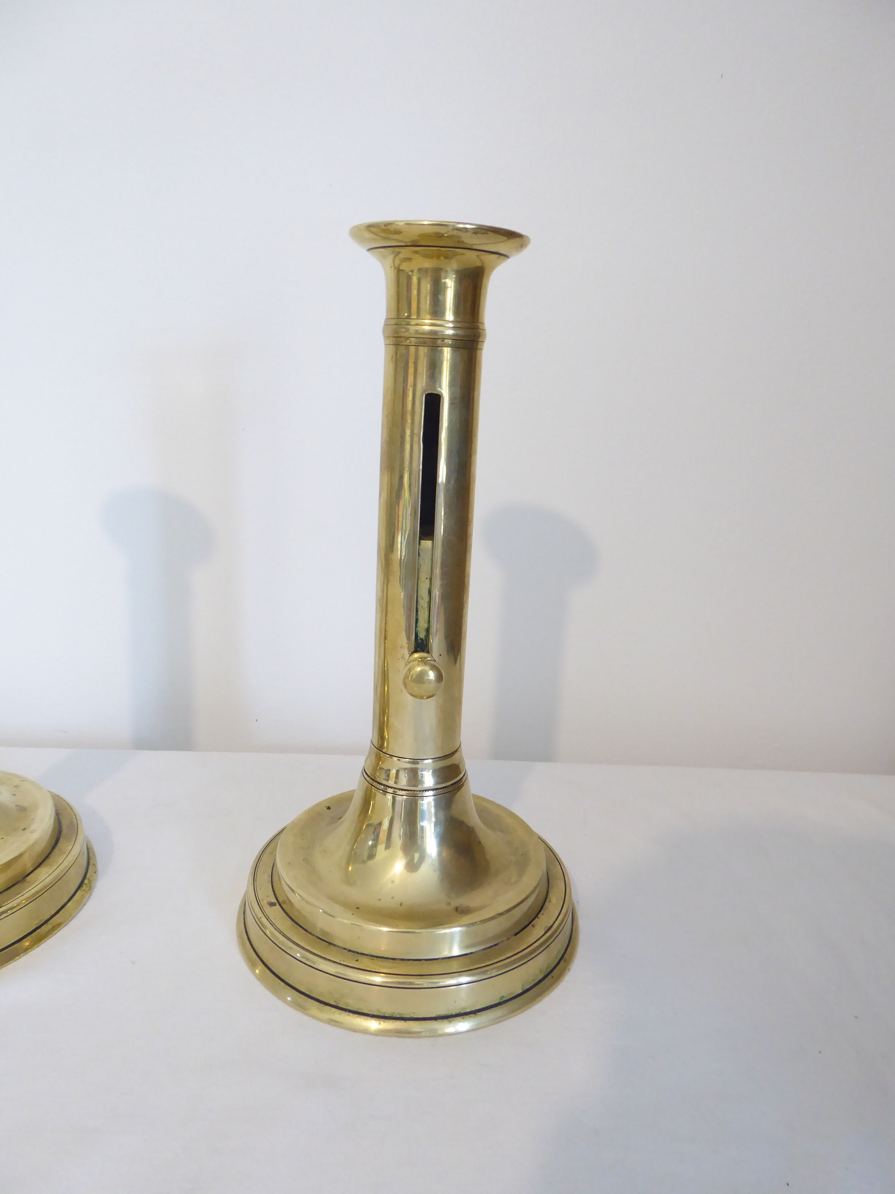 Pair of brass candlesticks