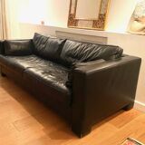 Canapé cuir 3 places - Maison Hugues Chevalier