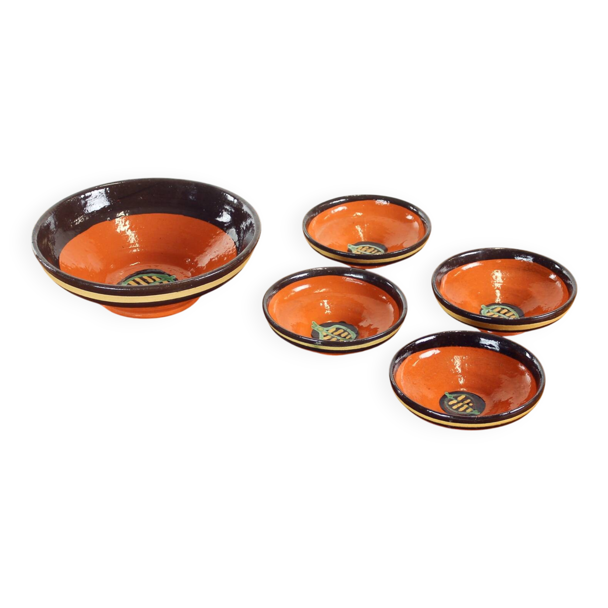 Set Of Ceramic Bowls By Ditta Abrhamova, Czechoslovakia 1980s