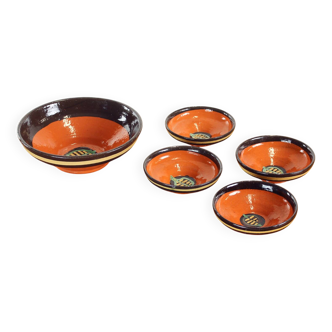 Set Of Ceramic Bowls By Ditta Abrhamova, Czechoslovakia 1980s
