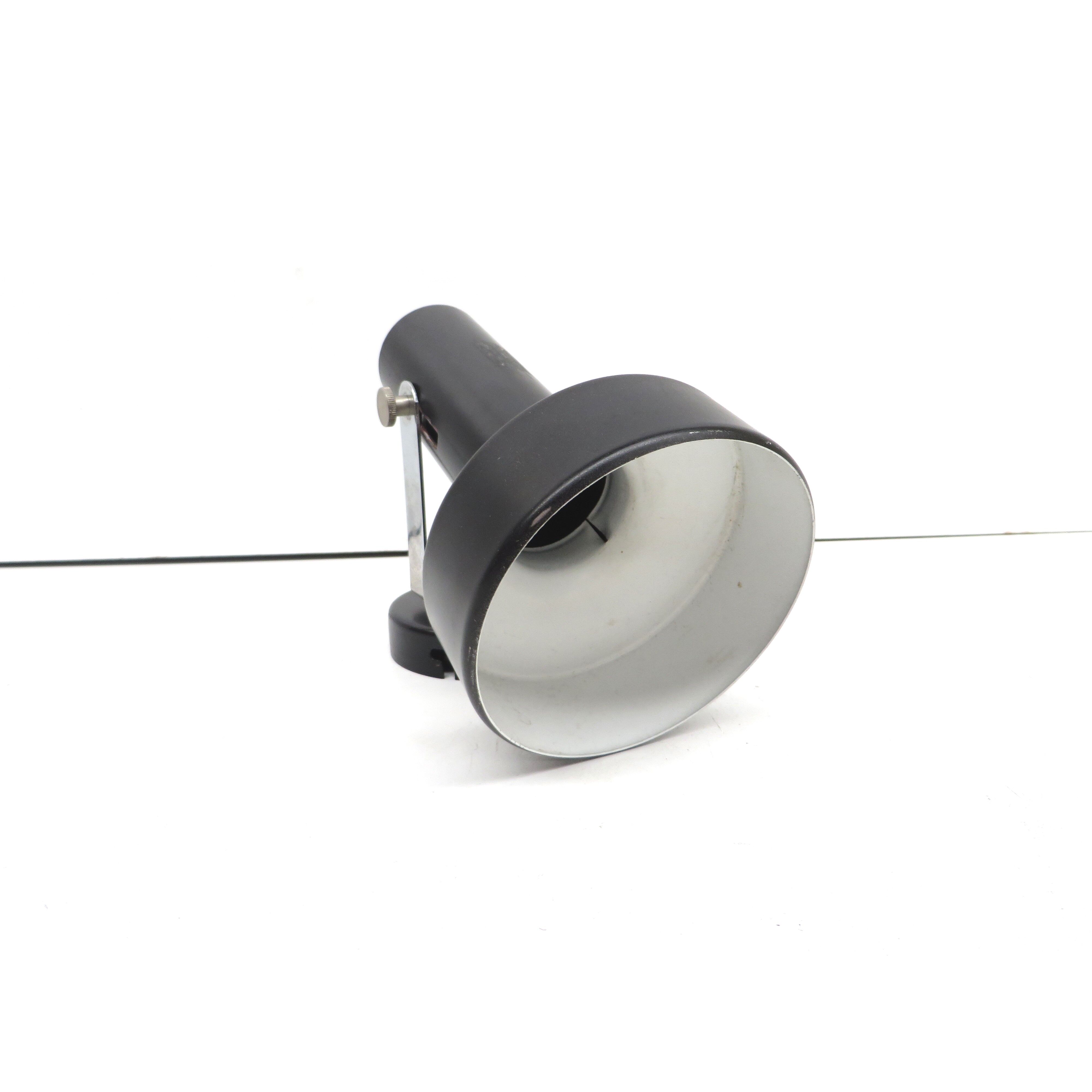 Adjustable vintage spot in black metal from the 70s