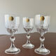 Set of 3 Vintage Cristal d'Arques French Lead Crystal Wine Glasses