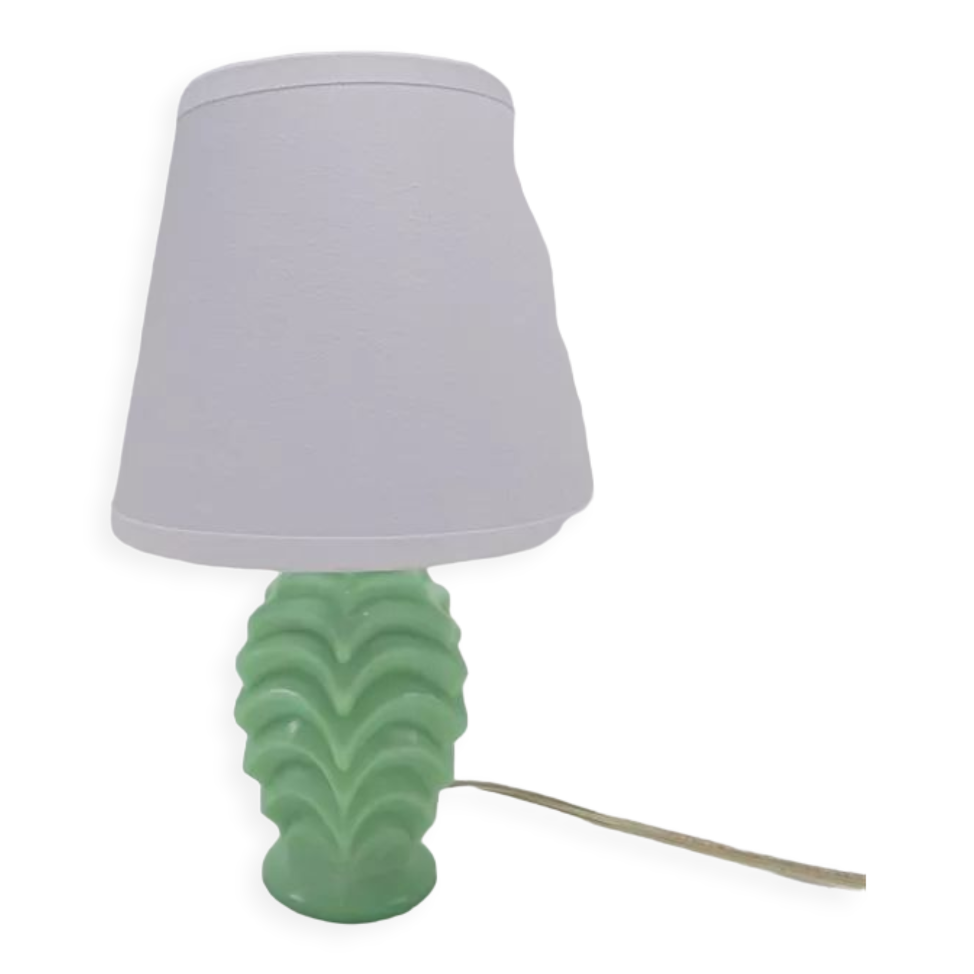 Green opaline lamp