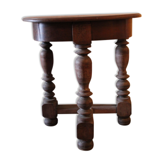 Solid oak console. Late 19th century