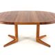 Table à manger extensible ronde 'Arden' 2x - teck - style mid-century moderne