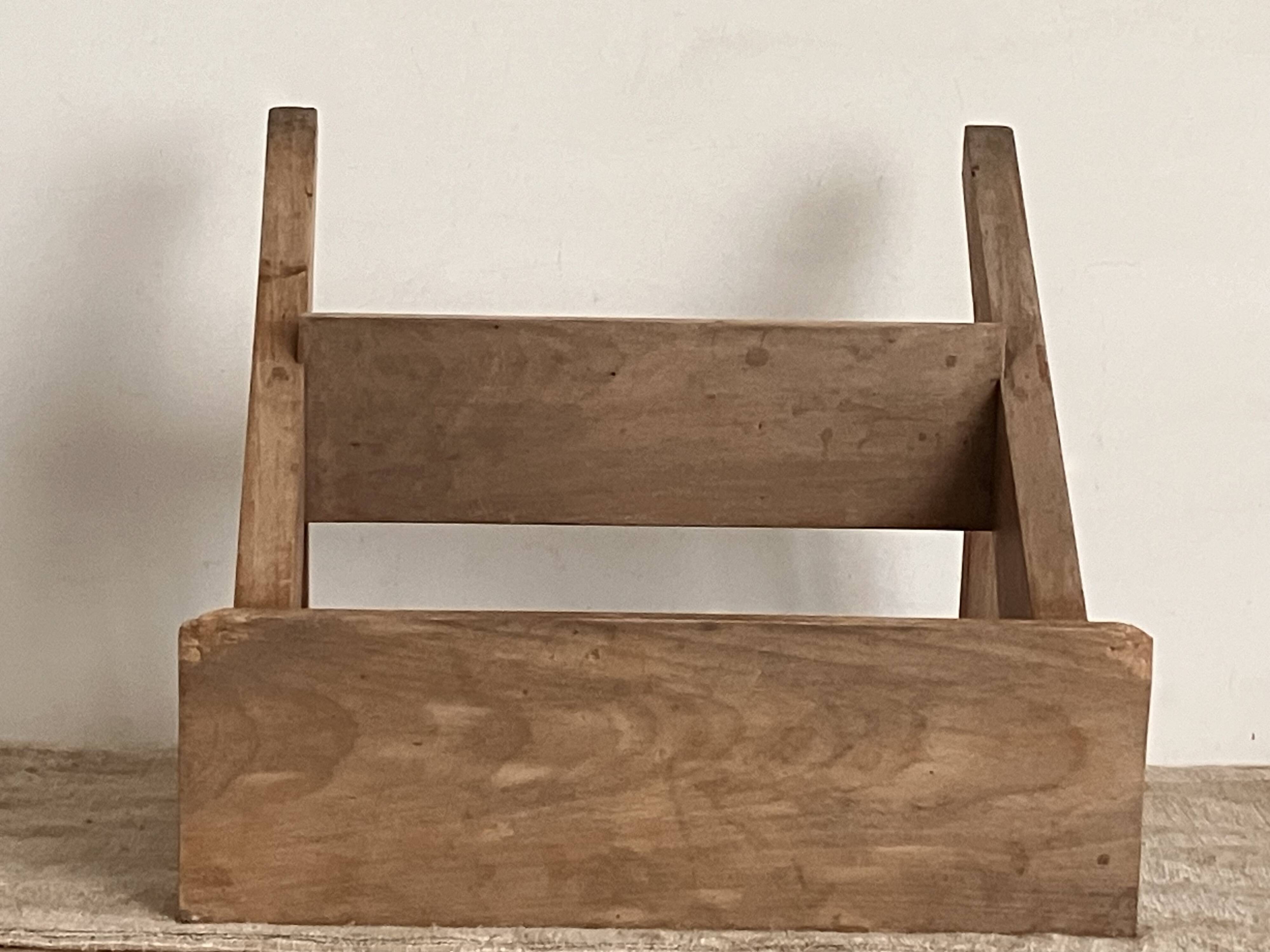 Step stool, small wooden workshop stepladder
