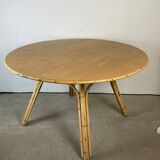 Round bamboo table