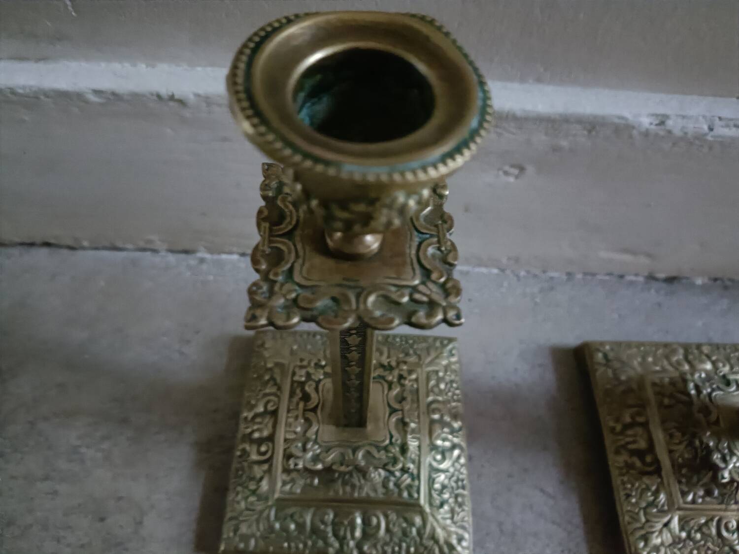 Paire de bougeoirs anciens XIXème
