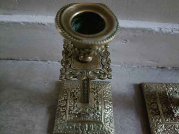 Paire de bougeoirs anciens XIXème