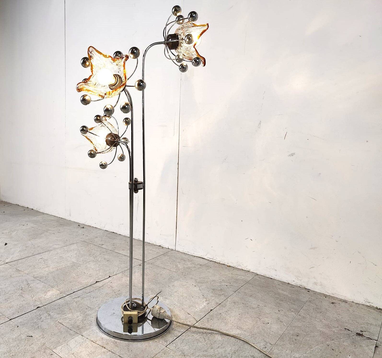 Vintage murano glass floor lamp, 1960s