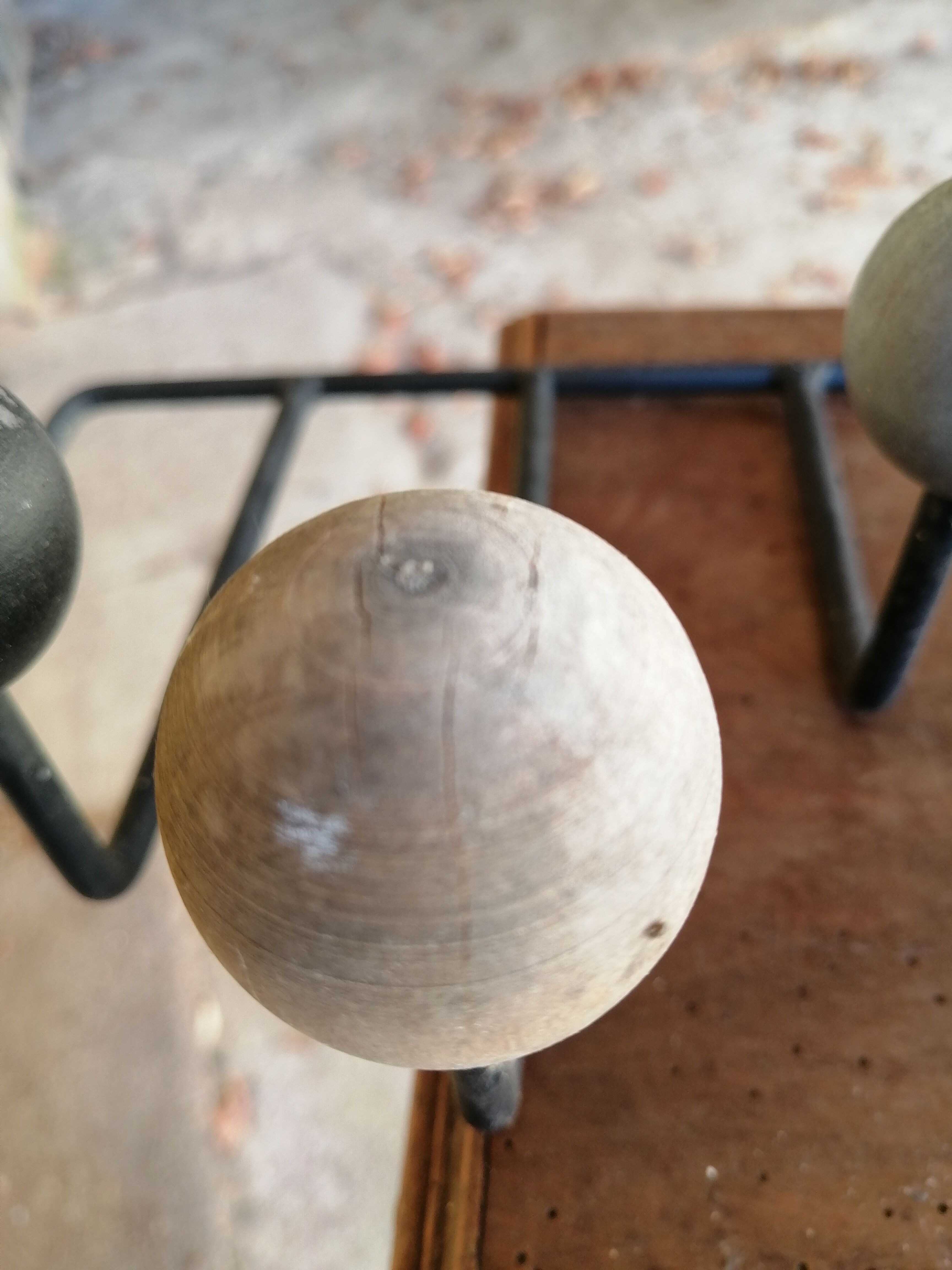Vintage wall coat rack 8 balls