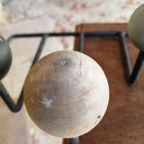 Vintage wall coat rack 8 balls