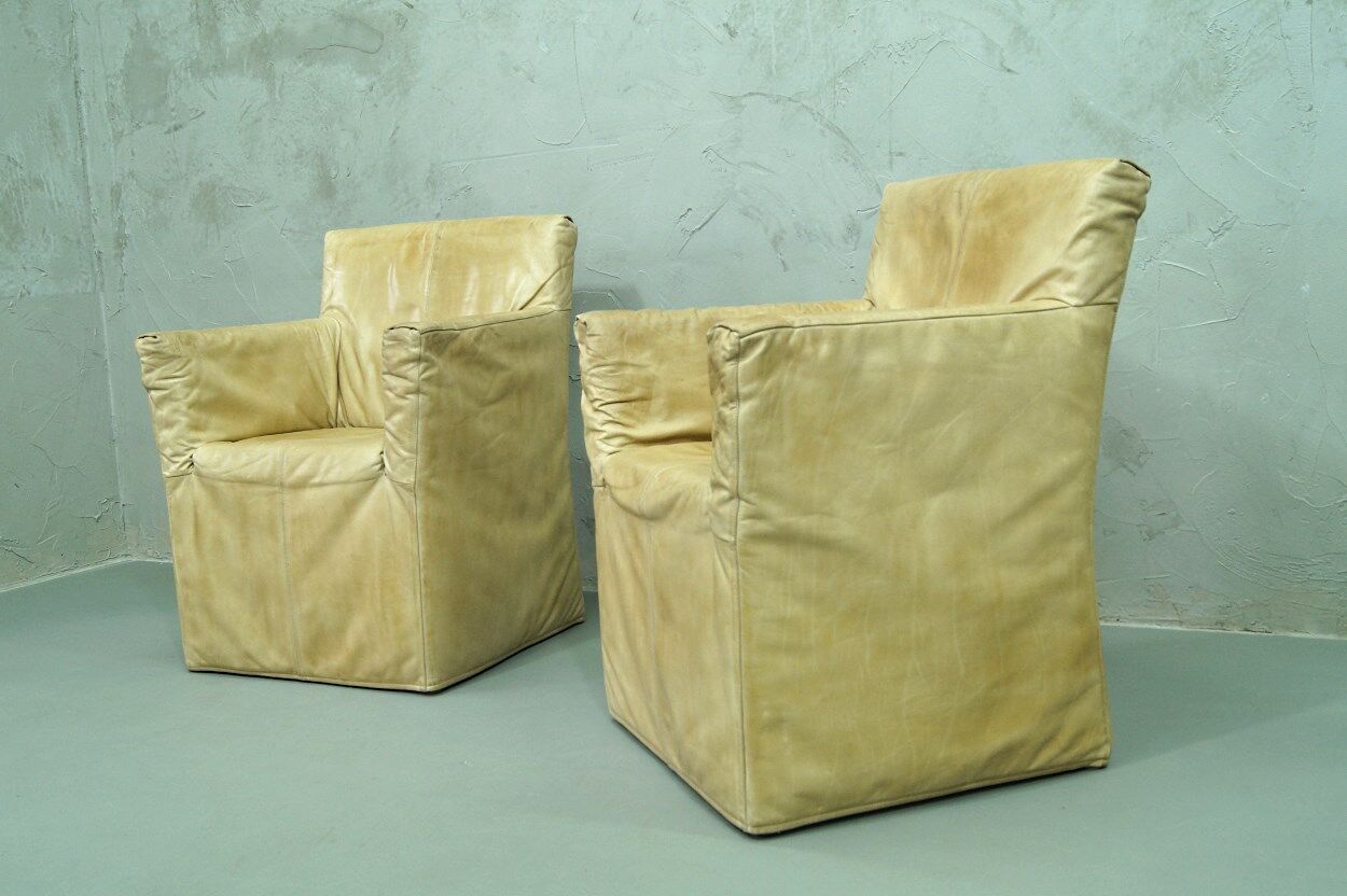 A pair of brutalist armchairs by Gerard van den Berg for Montis, 1970s