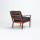 Mid Century Rosewood Armchairs in Leather, Danish Design 1950s
