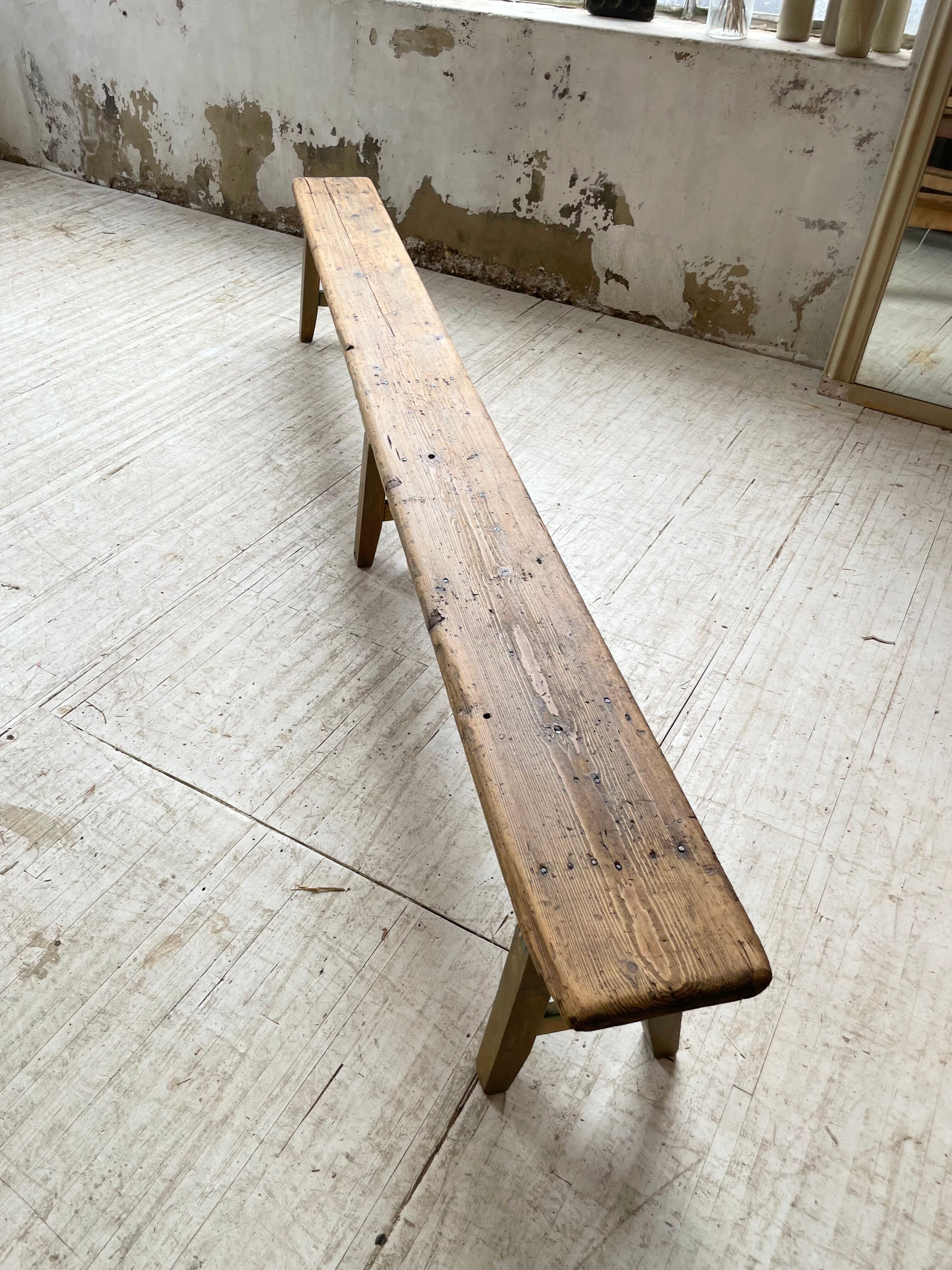 Pine farmhouse bench 280 cm