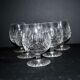 Lorraine crystal cut cognac glasses set of 6 in the style of Tommy Lemberg.