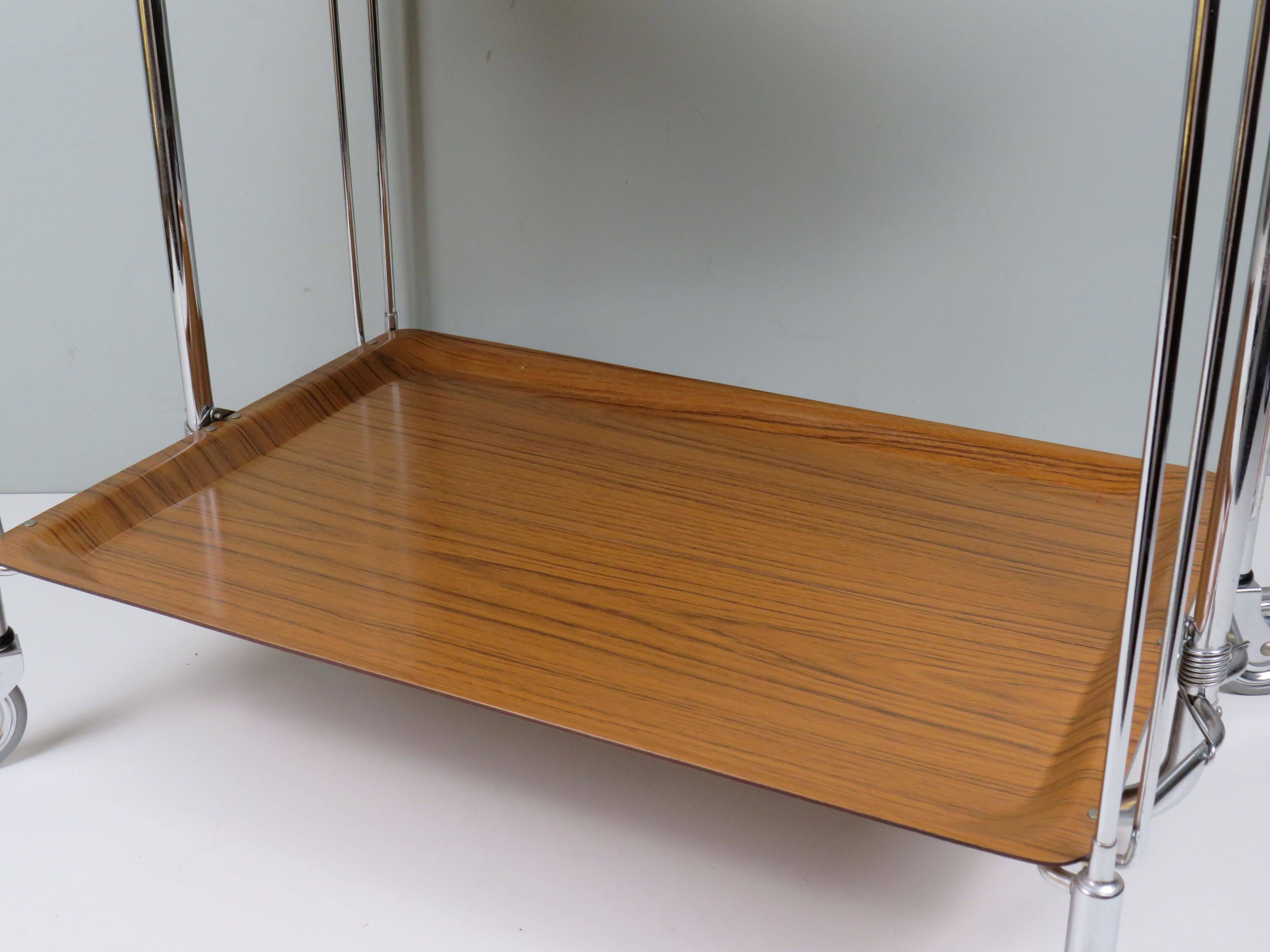 Desserte pliante Dinett par Bremshey – design mid-century, Allemagne