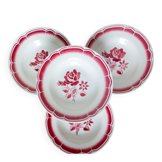 4 vintage porcelain soup plates 2008155