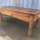 Antique Rustic Solid Cherry Farmhouse Table with 3 Drawers and 1 Pull Out
