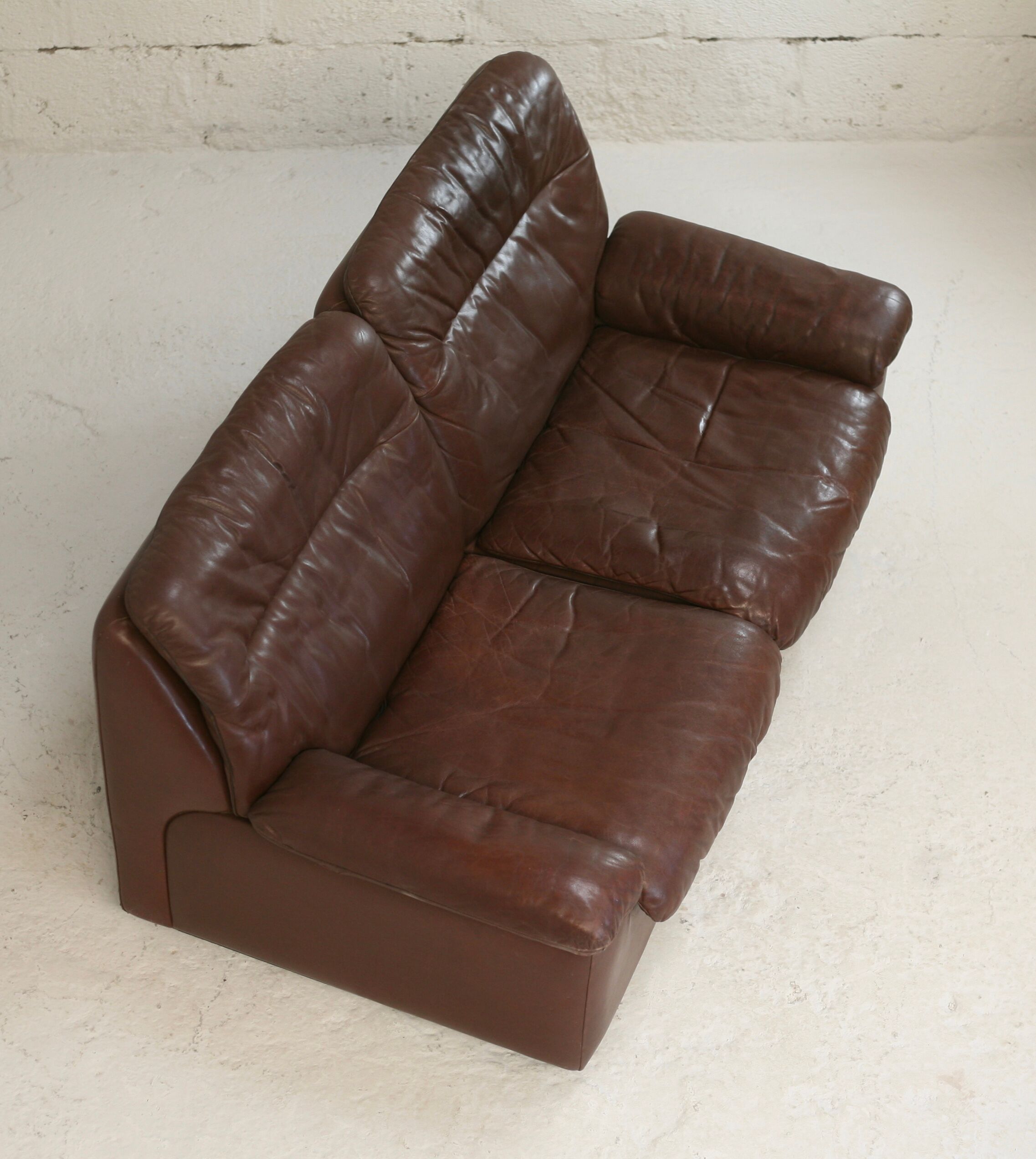 Sofa De Sede. Leather "chocolate" Switzerland, circa 1970