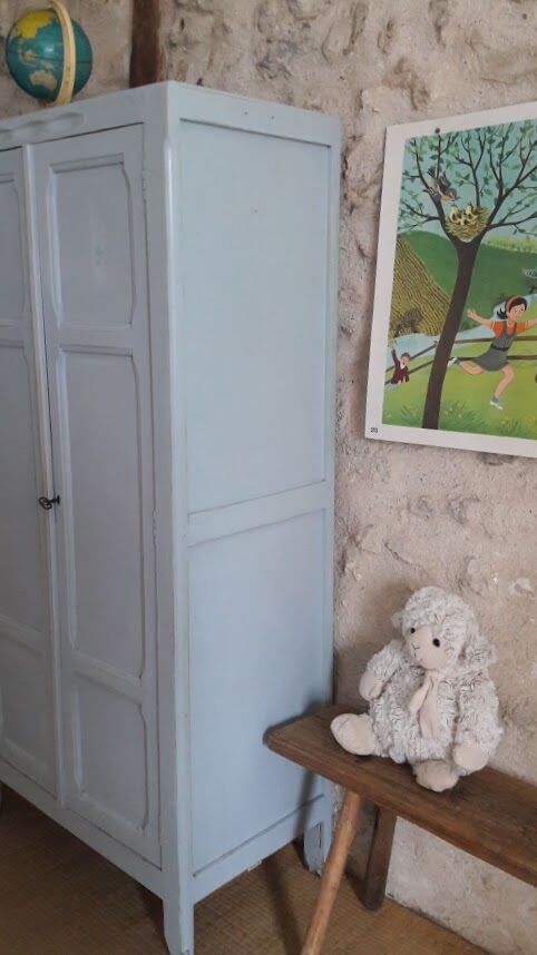 Light blue Parisian wardrobe