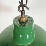 Industrial Green Enamel Factory Pendant Lamp , 1960s