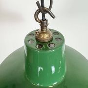 Industrial Green Enamel Factory Pendant Lamp , 1960s