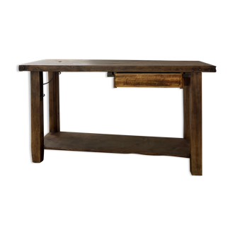 Small oak workbench, completely restored