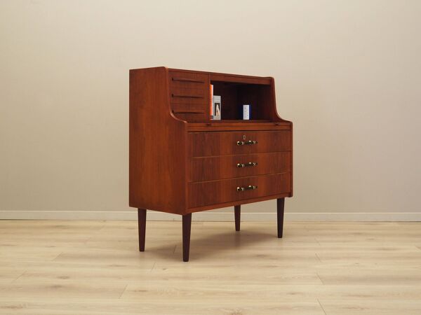 Secrétaire en teck, design danois, années 1970, production : Danemark