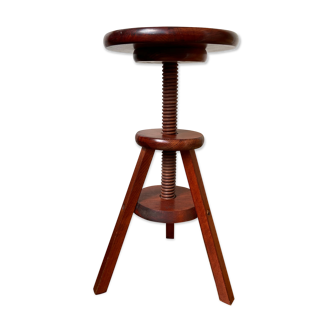 Tabouret d'architecte à vis en bois