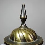 Twisted brass covered pot, vintage Indian craftsmanship from the 60s-80s.