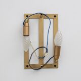 Pair of Modern Italian Murano Glass and Brass Sconces