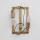 Pair of Modern Italian Murano Glass and Brass Sconces