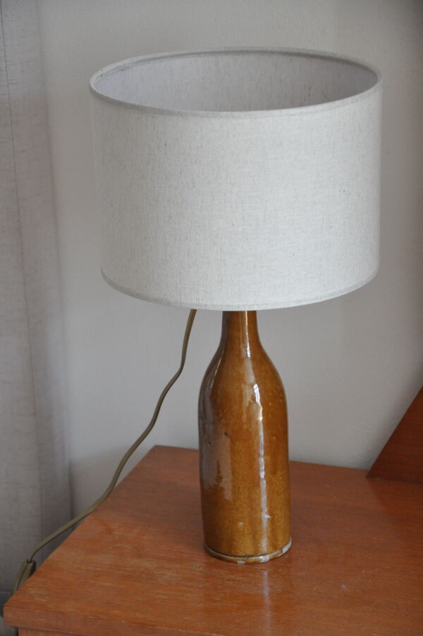 Lampe bouteille grès