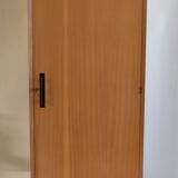 Parisian wardrobe in natural blond mahogany from the 1960s