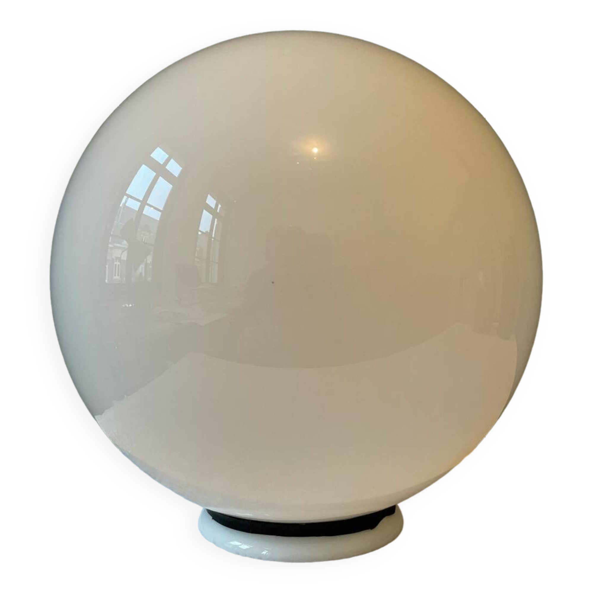 White opaline ball globe 23 cm