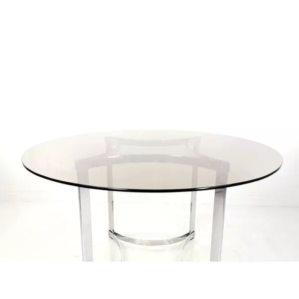 Round table glass chrome Merrow Associates Robert Young