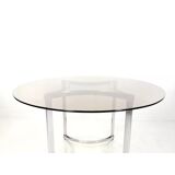 Round table glass chrome Merrow Associates Robert Young