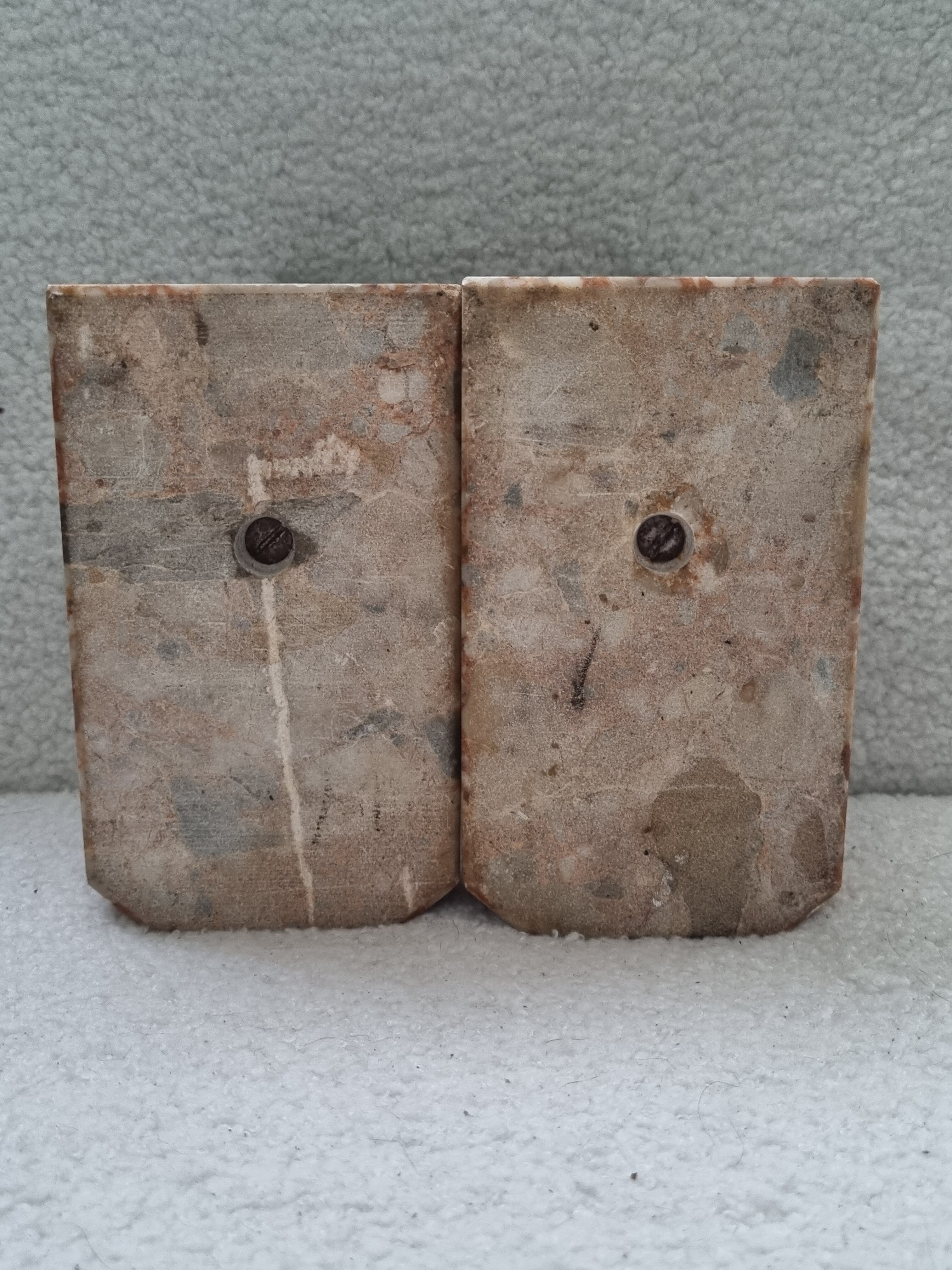 Pair of greenhouse book Art Deco animal sculpture marble base