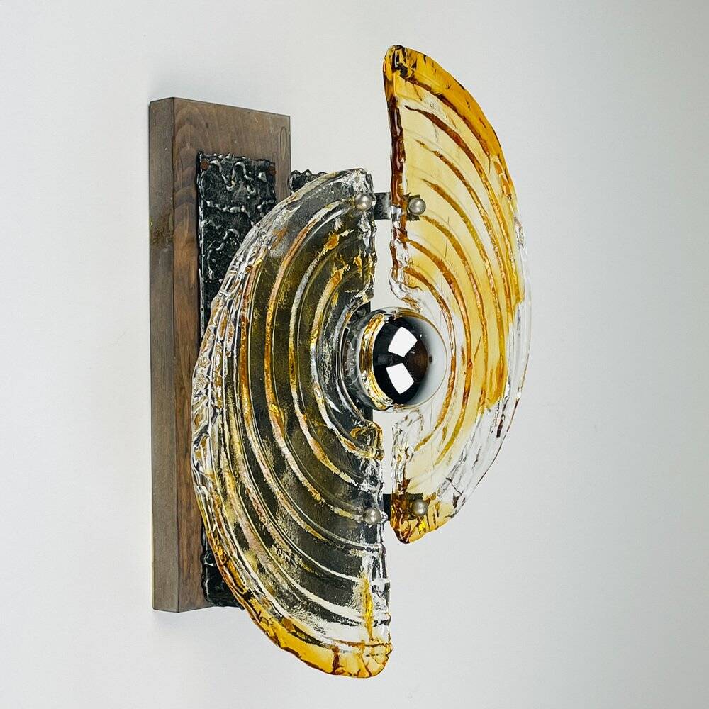 Vintage Brutalist wall light, Italy, 1970s