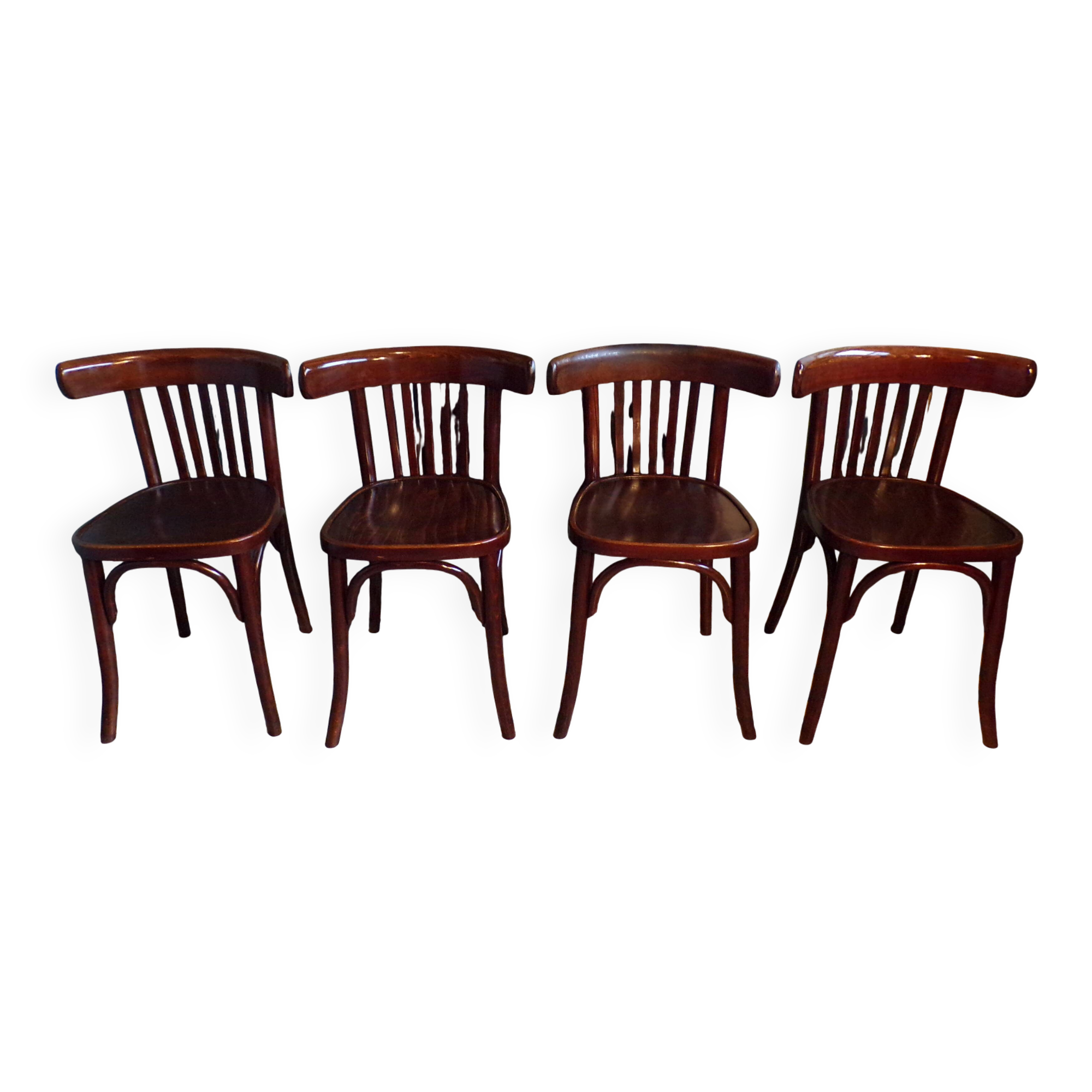 Set de 4 chaises de bistrot 1950