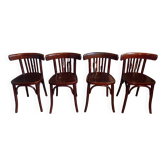 Set of 4 bistro chairs from the 1950s.