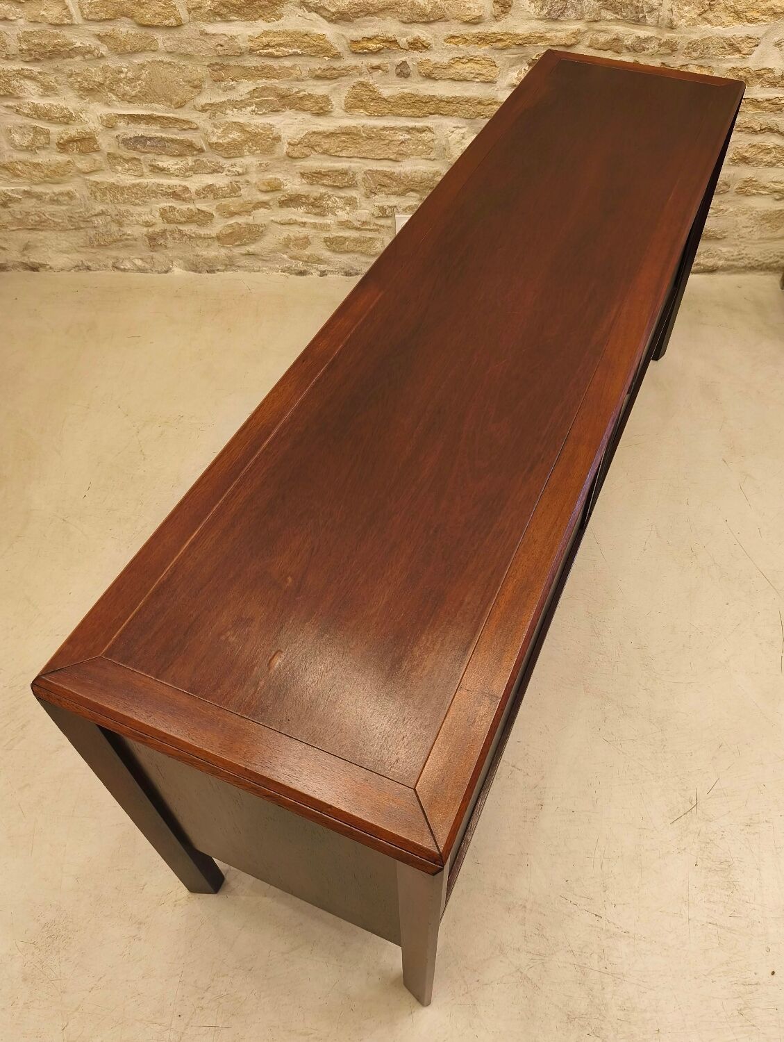 Vintage Scandinavian design sideboard with tambour doors