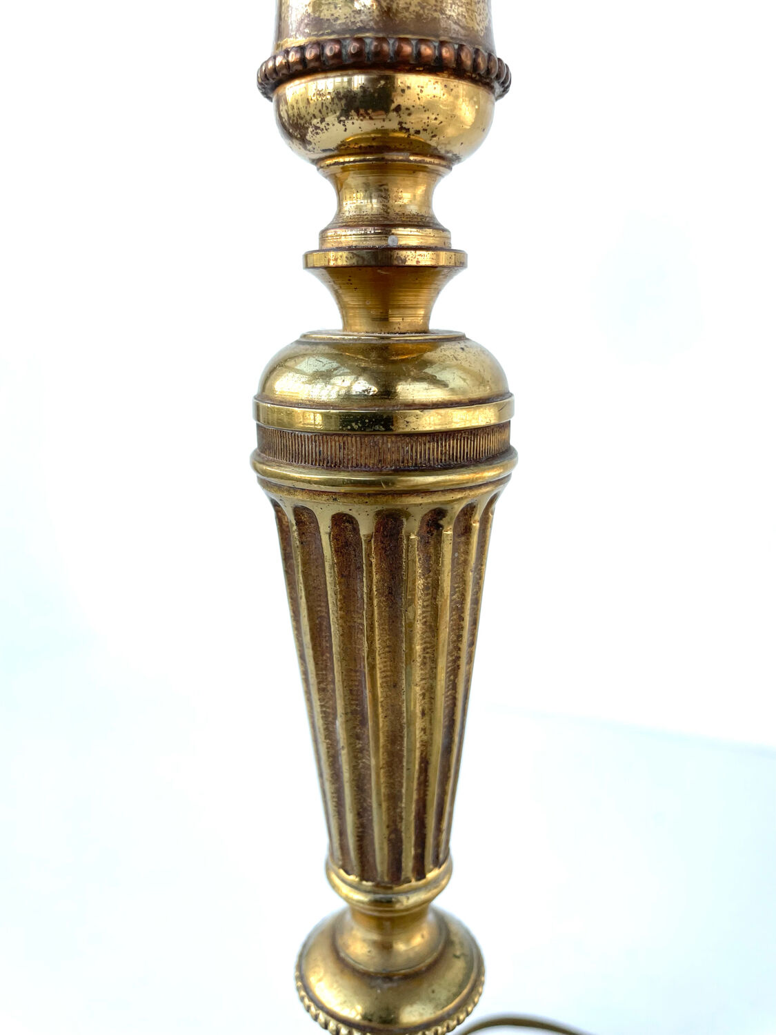 Three-branched golden candlestick