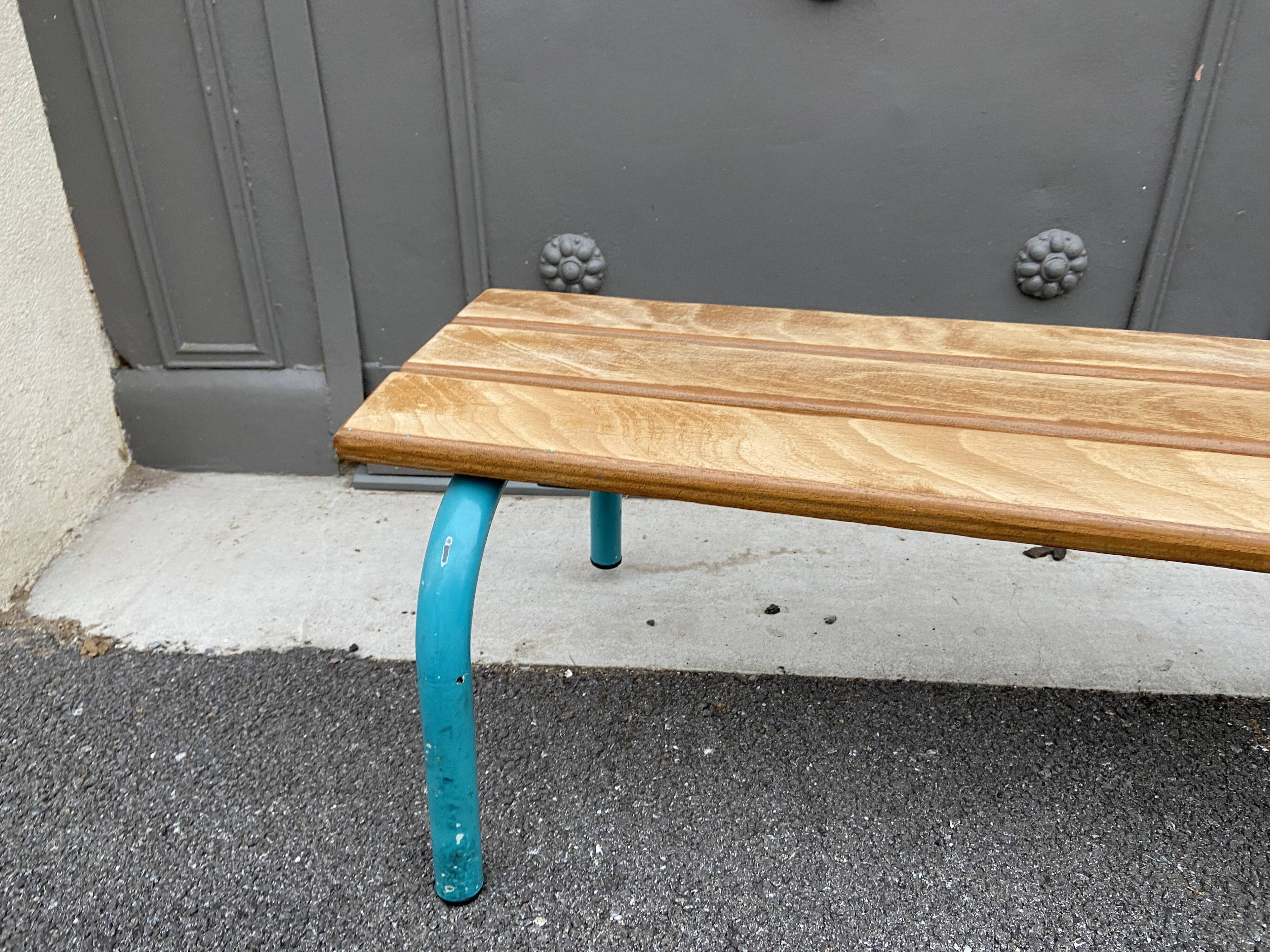 Industrial children's school bench Mullca 1960s