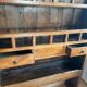 Meuble ancien de métier en bois massif