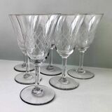 6 engraved wine glasses